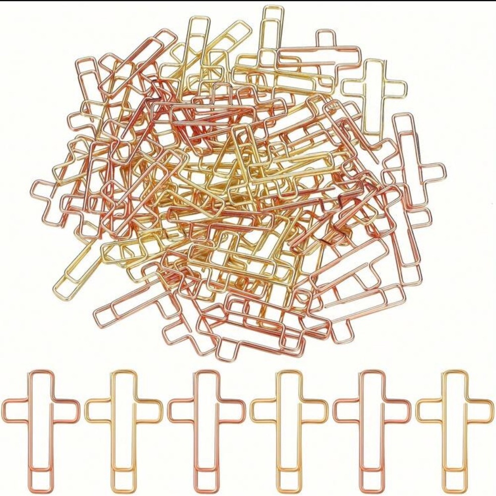 50PCS Cross Paper Clips